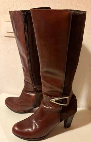 Botas altas piel Serenity marrones
