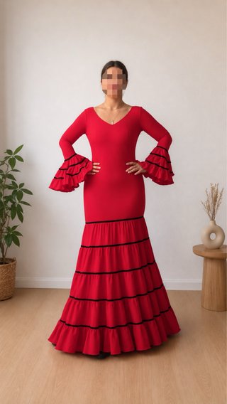 Vestido Flamenca Canastero Rojo