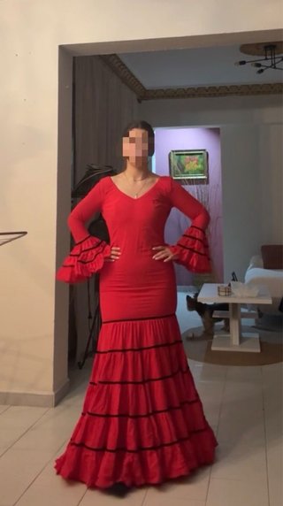 Vestido Flamenca Canastero Rojo