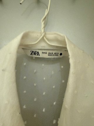 Camisa Zara Blanca Transparente