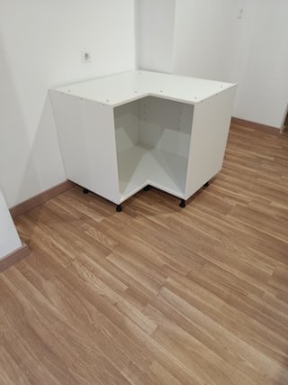 Mueble de cocina rinconera blanco