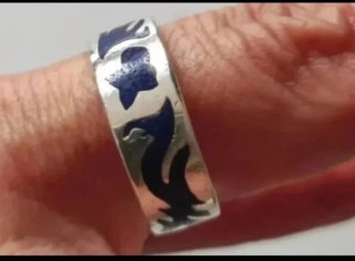 Anillos Plata y Azul