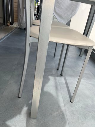 Mesa cristal y 2 sillas cocina