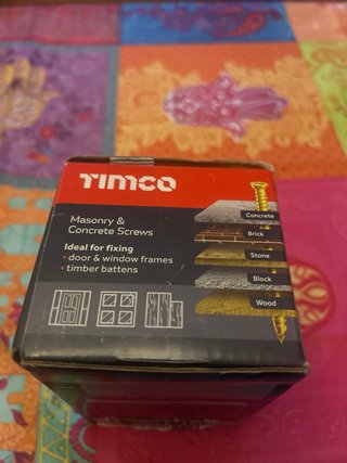 Tornillos Timco Hormigón 7.5x100 Amarillo