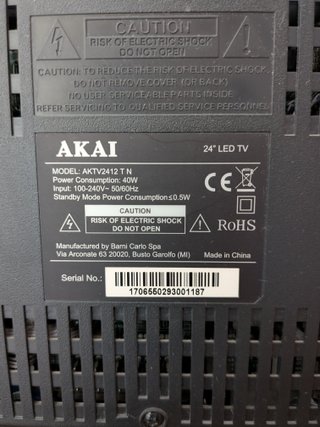 Televisore Akai AKTV2412TN 24"