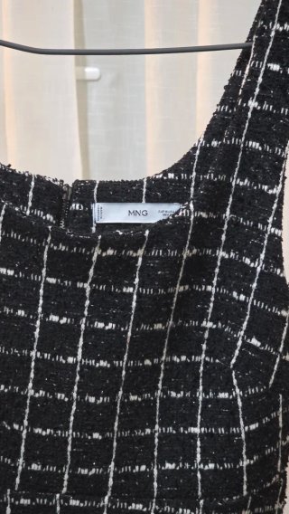 Vestido pichi cuadros Mango