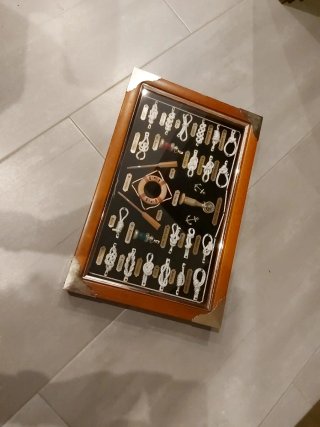 Cuadro náutico de nudos marineros (Madera/cristal)