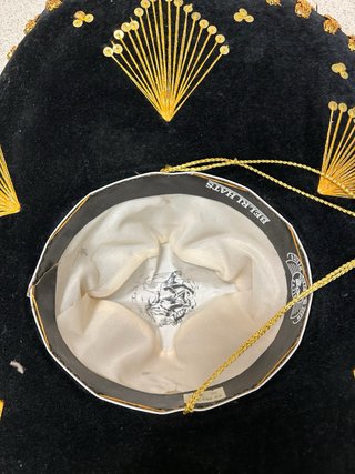 Sombrero Mexicano Charro Bordado Dorado