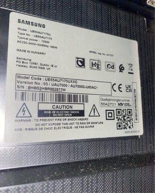Televisor Samsung Smart TV 65 Negro/Plata