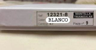 Mantilla Fallera Blanca Encaje