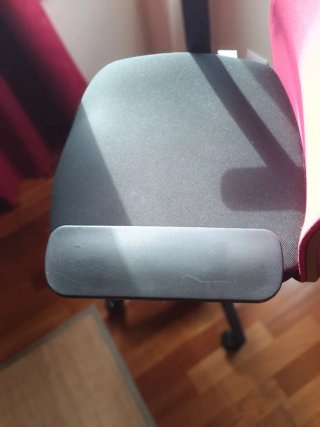 Silla de oficina Vincetto negra y rosa