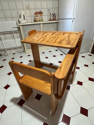 Pupitre/escritorio infantil madera maciza pizarra