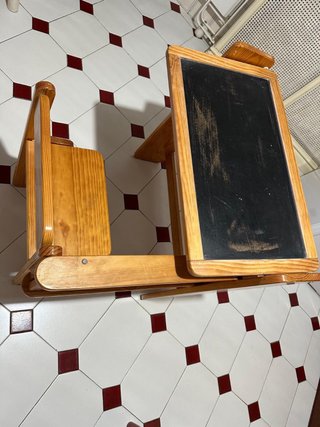 Pupitre/escritorio infantil madera maciza pizarra