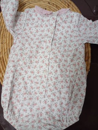 Body niña floral rosa