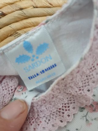 Body niña floral rosa