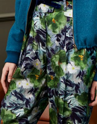 Pantaloni Giorgio Grati fantasia floreale