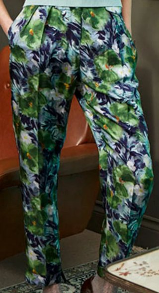 Pantaloni Giorgio Grati fantasia floreale