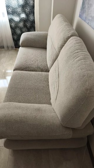 Sofá 2 plazas tela beige