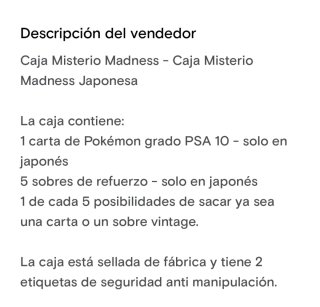 Caja Misterio Pokémon Madness Japonesa Sellada.