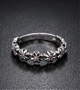 Anillo flores Plata 925 Elegante y fino