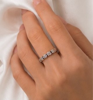 Anillo flores Plata 925 Elegante y fino