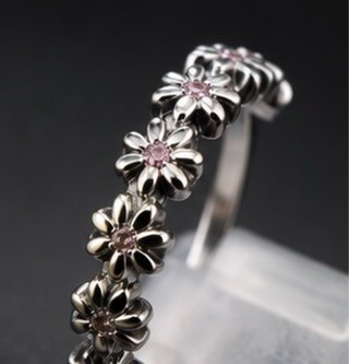 Anillo flores Plata 925 Elegante y fino