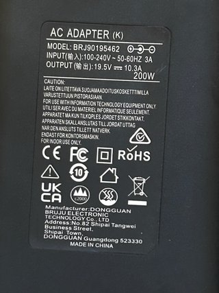 Caricabatterie HP 200W 19.5V 10.3A Victus, ZBook, OMEN