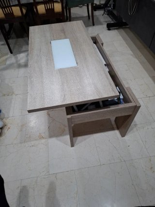 Mesa de centro madera y cristal