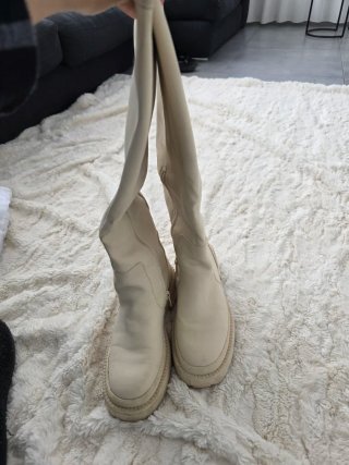 Stivali alti Diva beige Tg 37