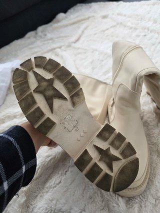 Stivali alti Diva beige Tg 37