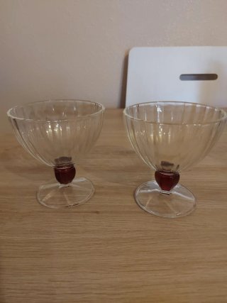 6 coppe di cristallo per dessert
