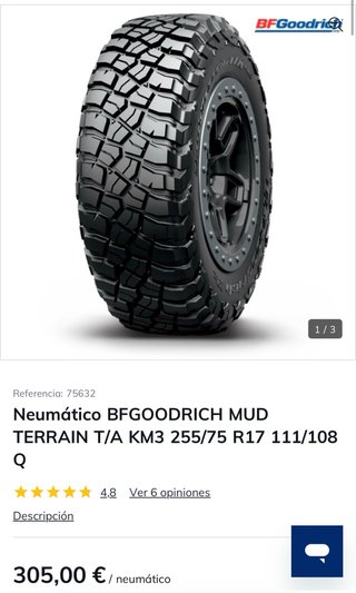 Neumáticos BFGoodrich Mud Terrain 17"
