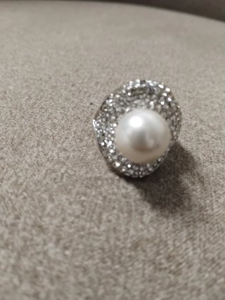 Anillo perla y brillantes