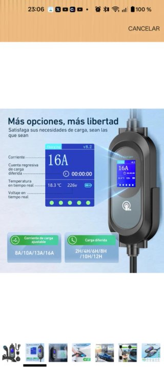 Cargador EV 16A
