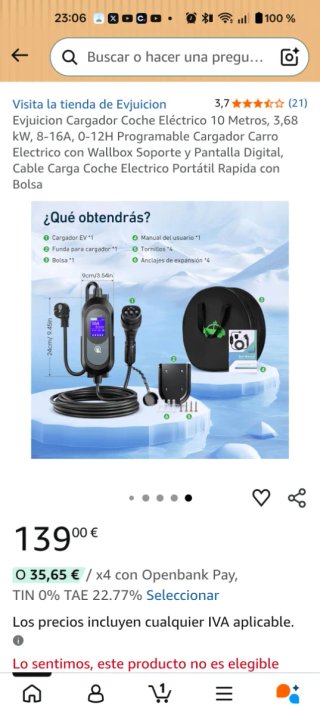Cargador EV 16A