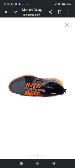 Zapatillas pádel Munich Oxygen 28 Gris Naranja