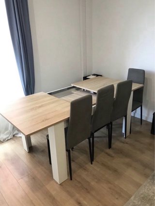Mesa comedor extensible madera 140/195x90