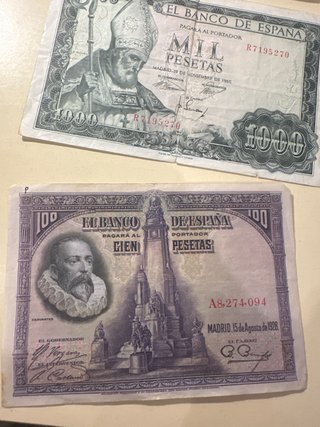 Billetes monedas antiguas ORIGINALES oportunidad