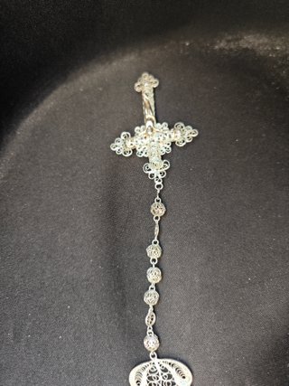 Rosario antiguo plata