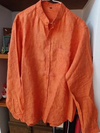 Set 2 /:Camisa azul y camisa naranja lino, talla M