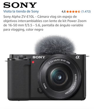 Sony Alpha ZV-E10L Cámara Vlog Negra