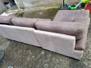 Sofá Chaise Longue Tela Beige/Gris