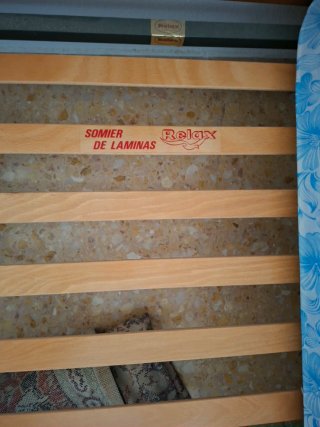 Cama individual 90cm con somier y colchón