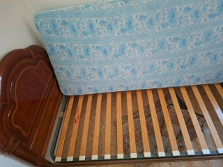 Cama individual 90cm con somier y colchón