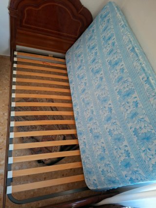 Cama individual 90cm con somier y colchón