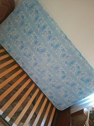 Cama individual 90cm con somier y colchón