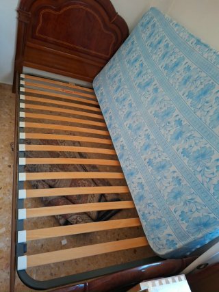 Cama individual 90cm con somier y colchón