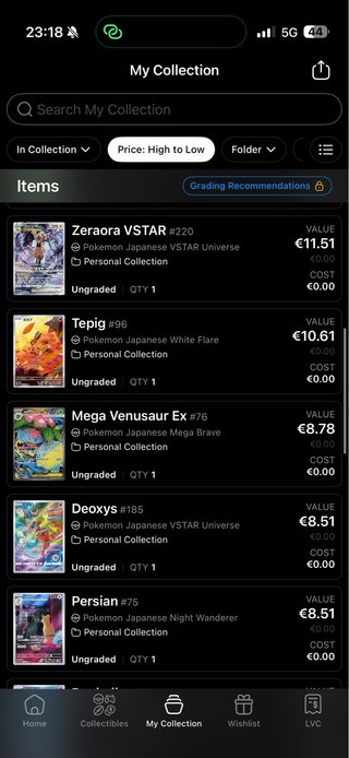 Colección Cartas Pokémon