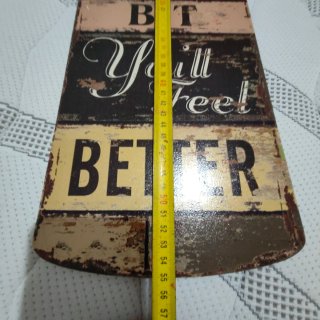 Cartel Decorativo Madera Botella Wine