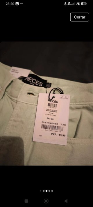 Pantalón campana mujer tiro alto verde